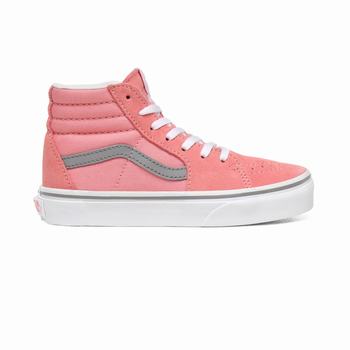 Vans Pop Sk8-Hi - Lasten Korkeavartiset tennarit - Pinkki/Harmaat